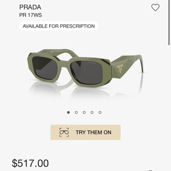 Prada Green Sunglasses NWT - Picture 2 of 5